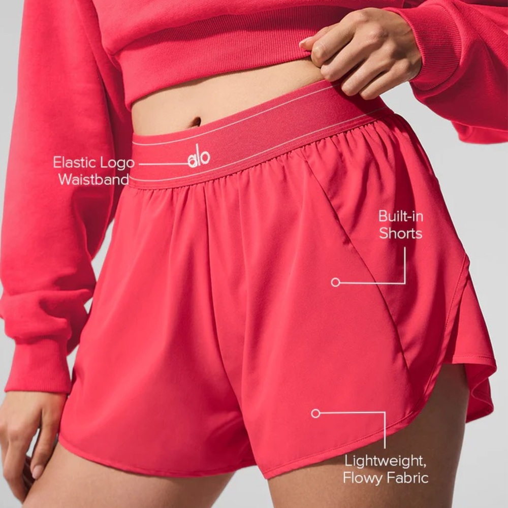 Alo Candy Red Match Point Short - Picture 3 of 5